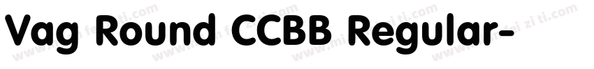 Vag Round CCBB Regular字体转换